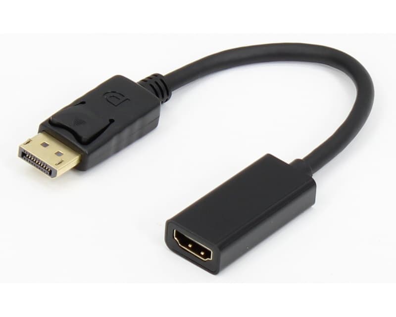 Fotografija proizvoda: Adapter DisplayPort 1.4(M) - HDMI 2.0(F) kabl 20cm crni