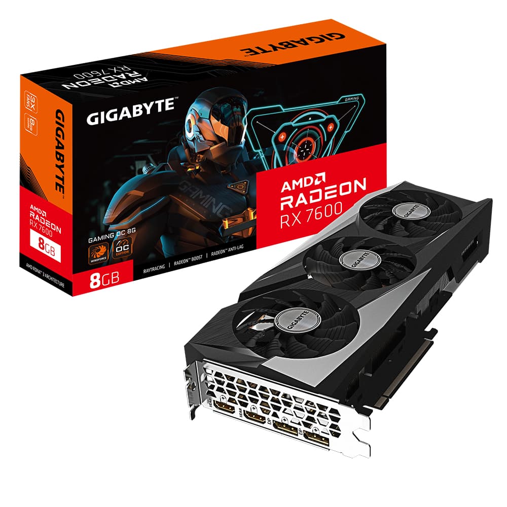 Fotografija proizvoda: AMD Radeon RX 7600 8GB 128bit GV-R76GAMING OC-8GD grafička karta