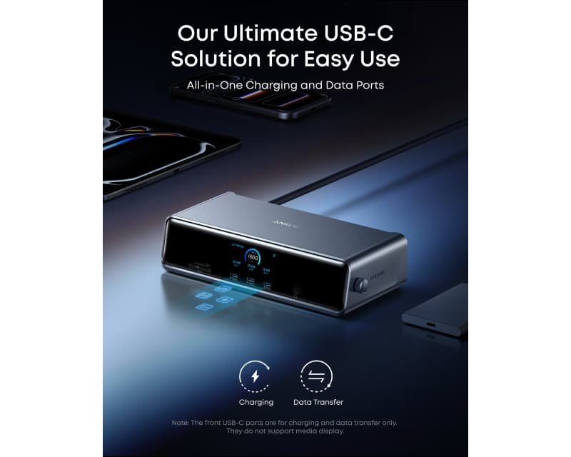 Fotografija proizvoda: Prime Docking Stanica 140W, 14u1, Display Link, siva