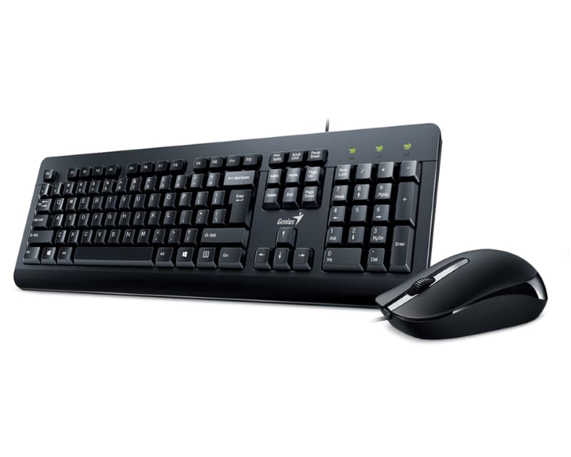 Fotografija proizvoda: KM-160 USB US black keyboard + USB black mouse