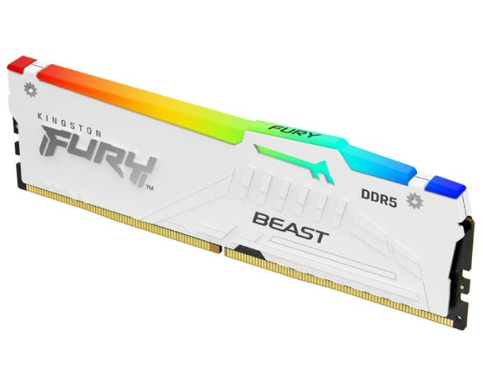 Fotografija proizvoda: DIMM DDR5 32GB 5600MT/s KF556C36BWEA-32 Fury Beast RGB White Expo
