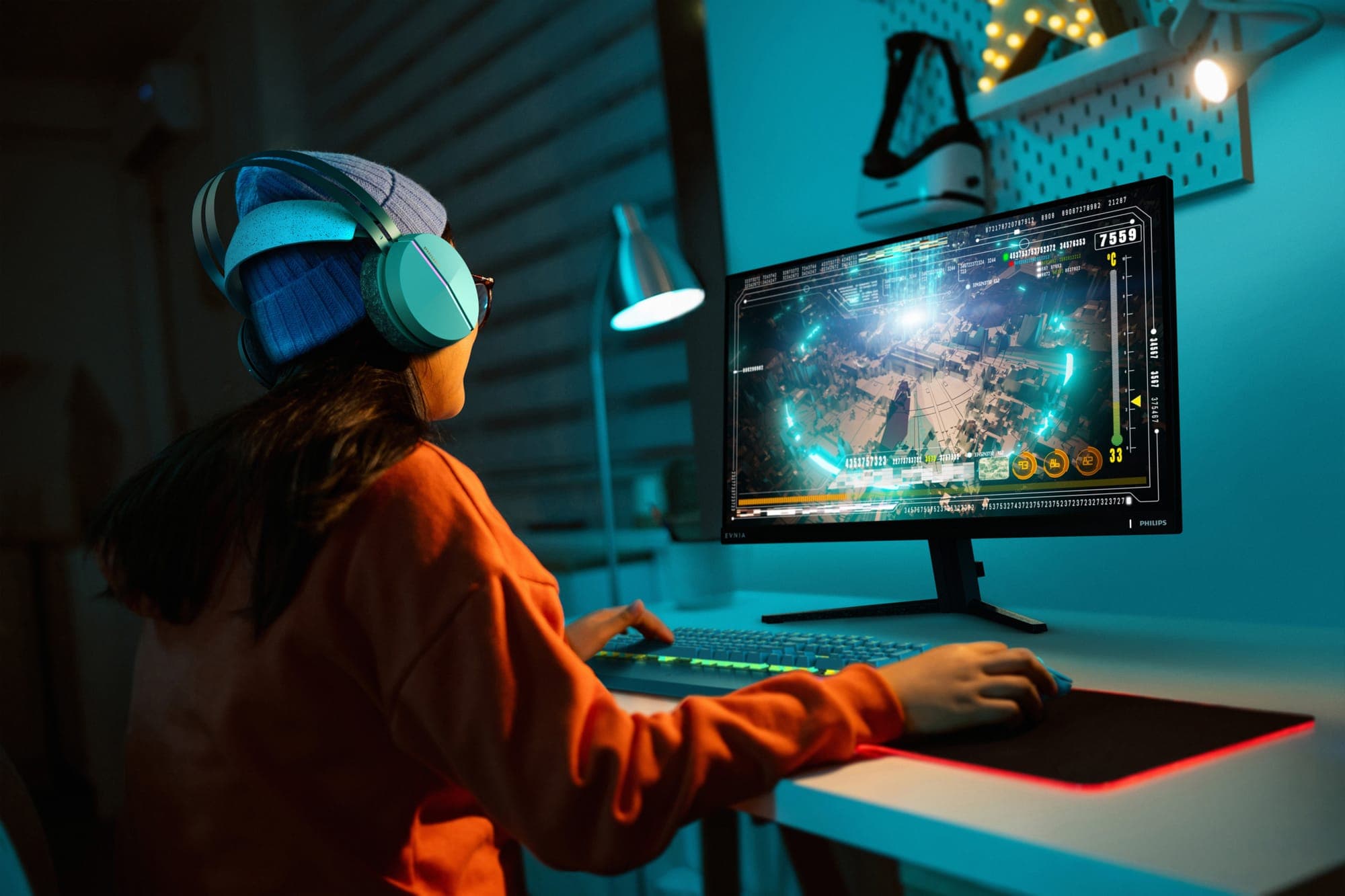Fotografija proizvoda: Monitor PHILIPS Evnia 27M2N3500NL/00 27"/VA/2560x1440/180Hz/1ms GtG/HDMIx2,DP/Freesync/tamnosiva