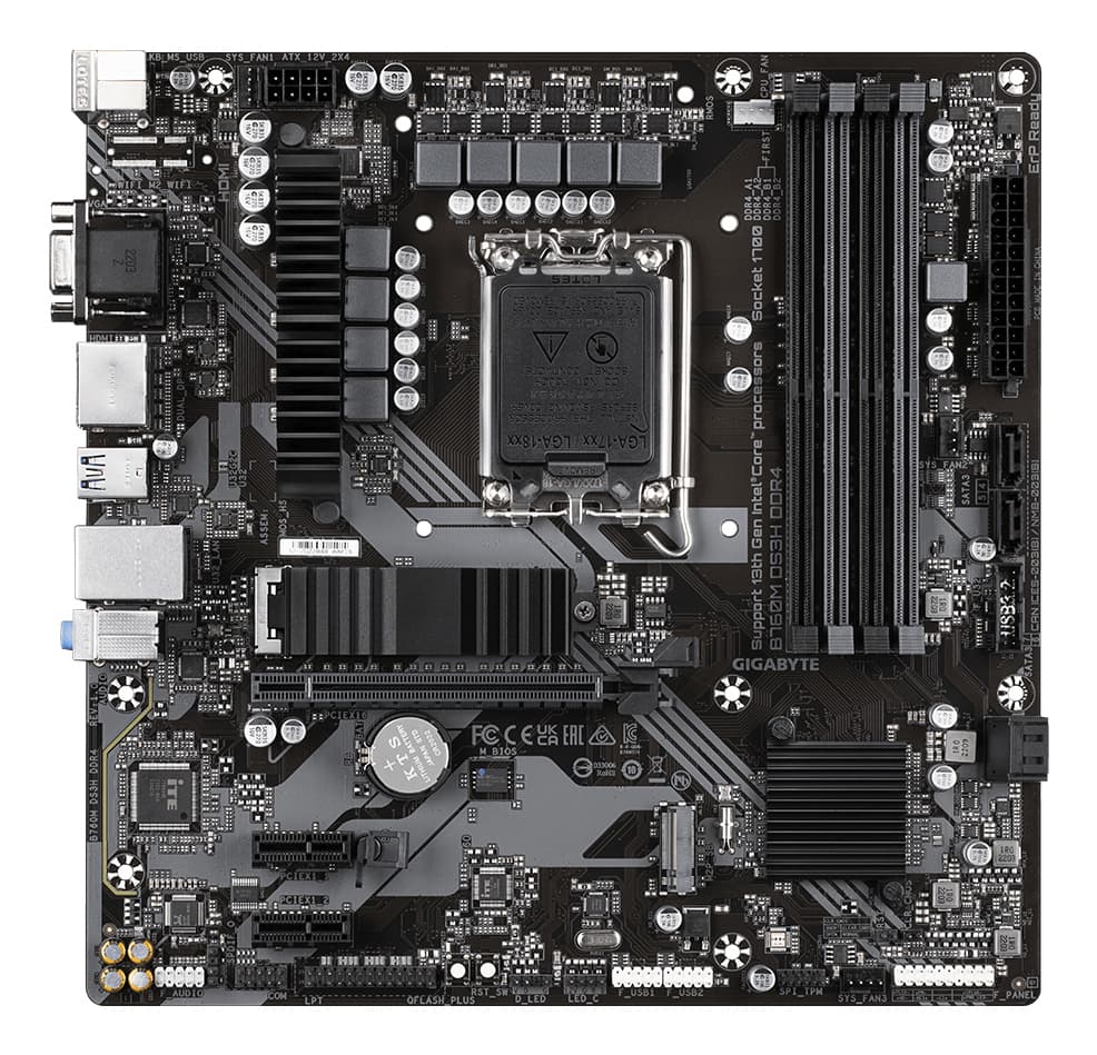 Fotografija proizvoda: B760M DS3H DDR4 rev. 1.x matična ploča