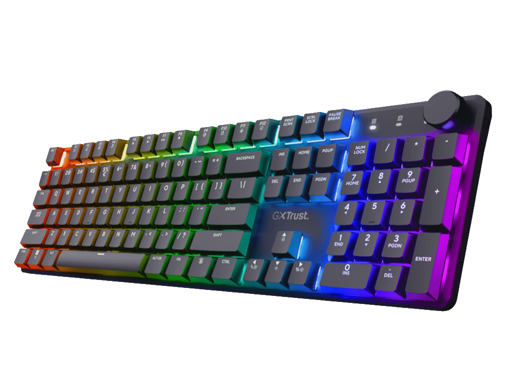 Fotografija proizvoda: Tastatura TRUST GXT868 TORIX WRLS Mehanicka/US/crna