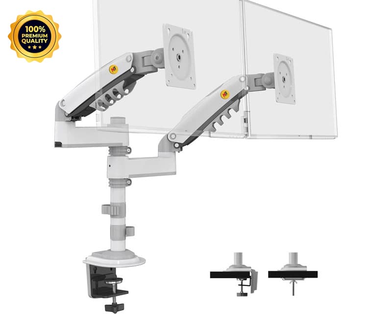 Fotografija proizvoda: H180-XE desktop stand for two monitors white 17-27 inches