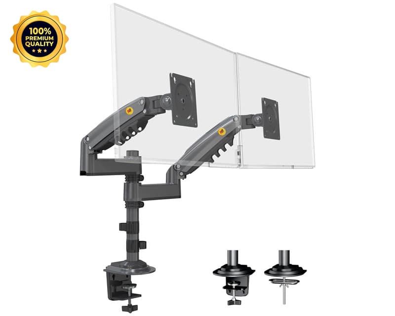 Fotografija proizvoda: H180 desk stand for two monitors matte black 17-27 inches