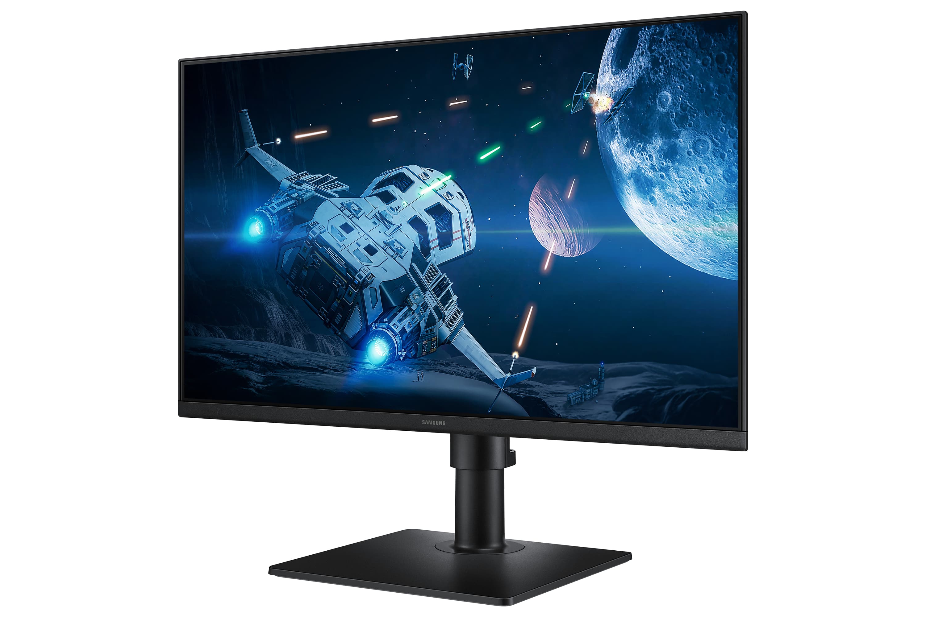 Fotografija proizvoda: Monitor SAMSUNG LS24D406GAUXEN 24"/IPS/1920x1080/100Hz/5ms GtG/HDMIx2,DP,USB/pivot/zvucnici/crna