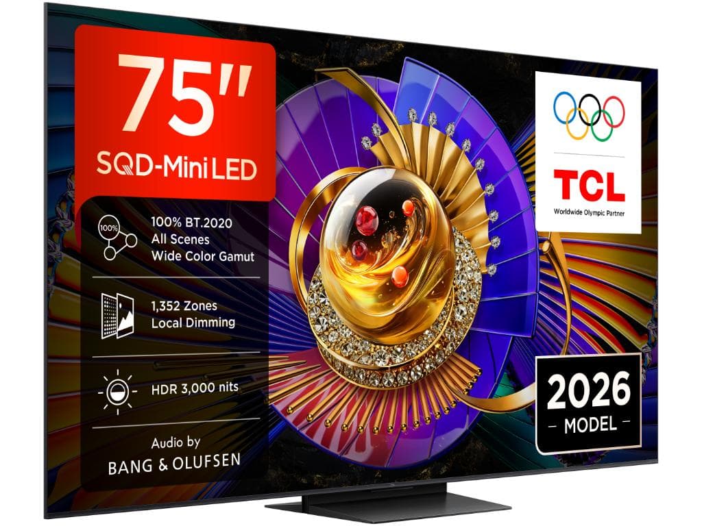 Fotografija proizvoda: Televizor TCL 75C7L/SQD-MiniLED/75"/4K UHD/144Hz/Google TV/Bang&Olufsen/crna