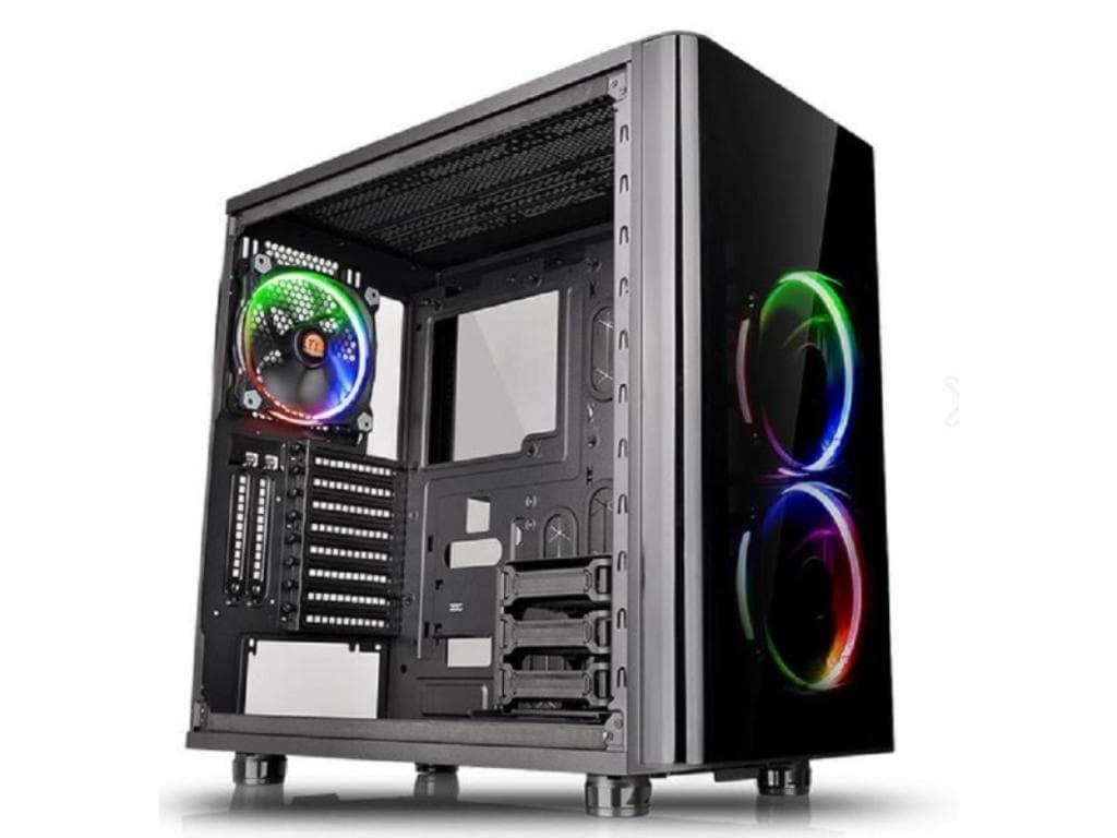 Fotografija proizvoda: Kucište THERMALTAKE VIEW 31TG Mid Tower/ATX/Micro ATX/Mini ITX/bez napajanja/kaljeno staklo/RGB/crna