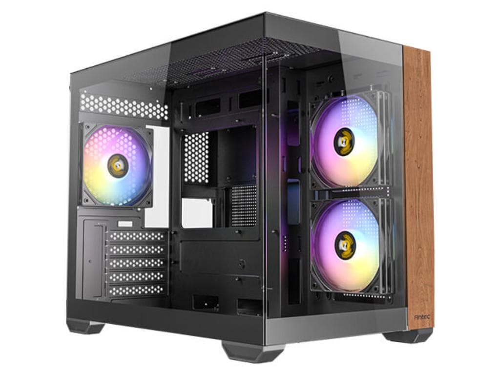 Fotografija proizvoda: Kucište ANTEC CX600M WOOD ARGB Mini Tower/Micro-ATX/ITX/bez napajanja/kaljeno staklo/crna