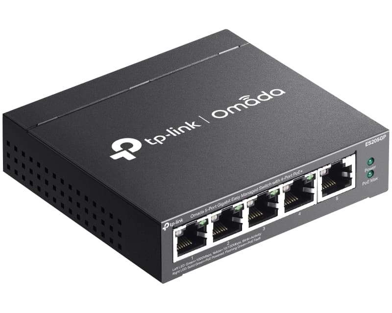 Fotografija proizvoda: ES205GP Omada 5-портни Gigabit Easy Managed Switch sa 4-портним PoE+
