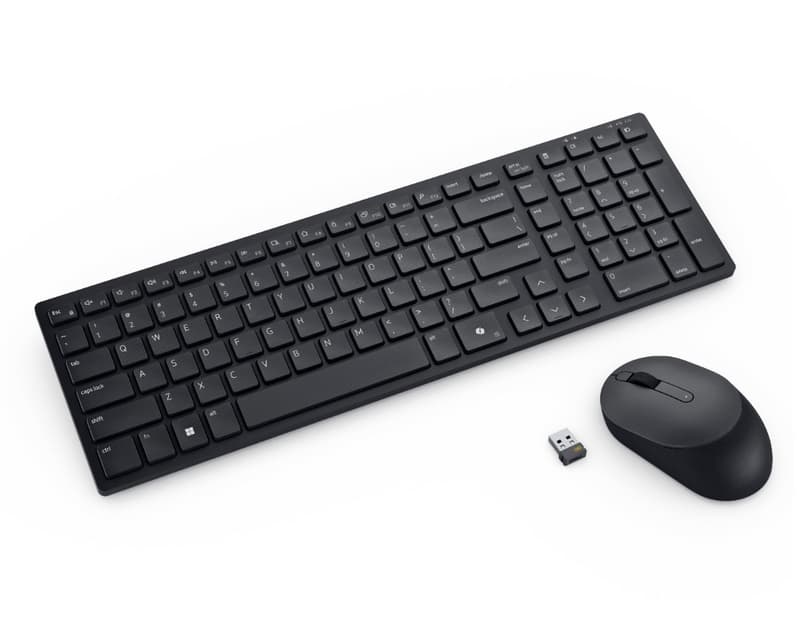 Fotografija proizvoda: KM555 Pro Kompaktna tiha US tastatura + miš crna