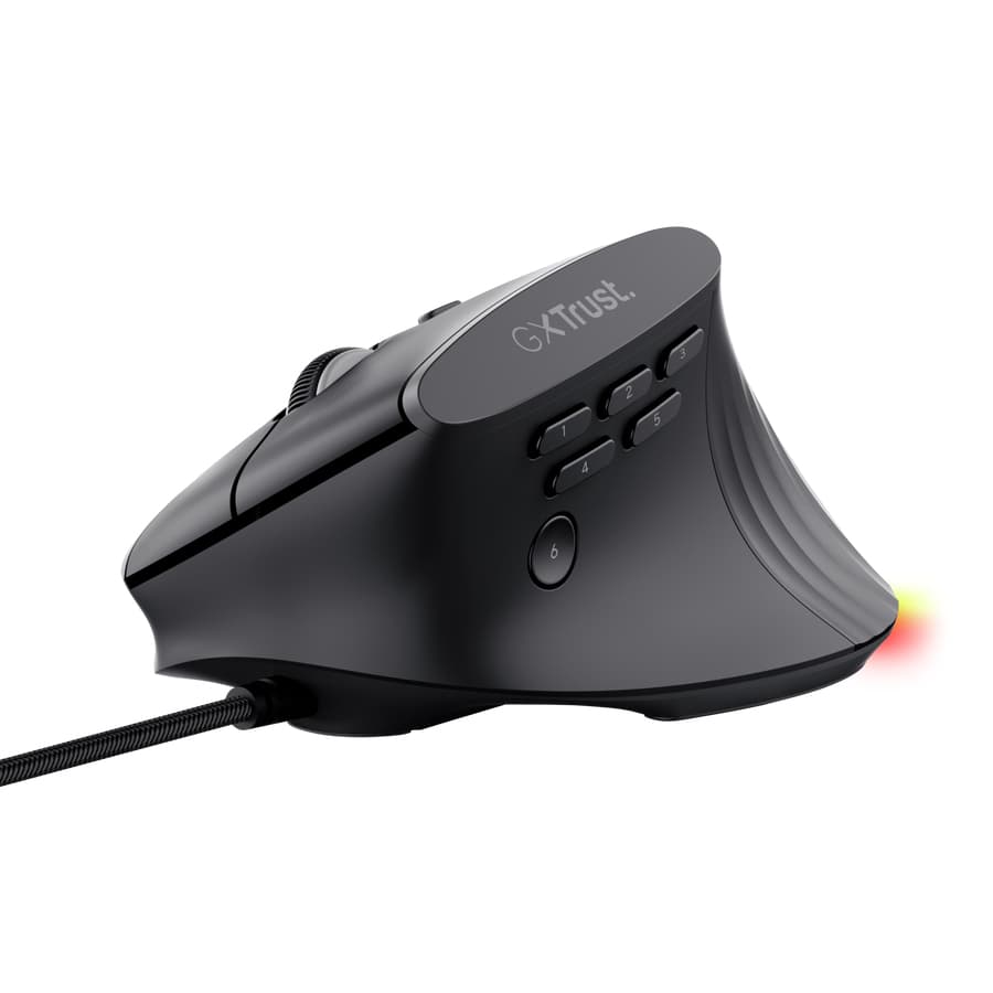 Fotografija proizvoda: Miš TRUST GXT145 REXXA Ergonomic žicni/gaming/crna