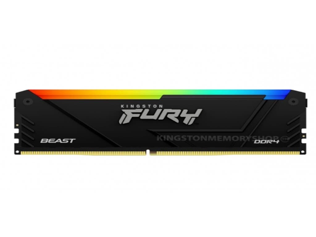 Fotografija proizvoda: Memorija KINGSTON 16GB(2x8GB)/DIMM/DDR4/3200GHz/CL16/FURY Beast RGB