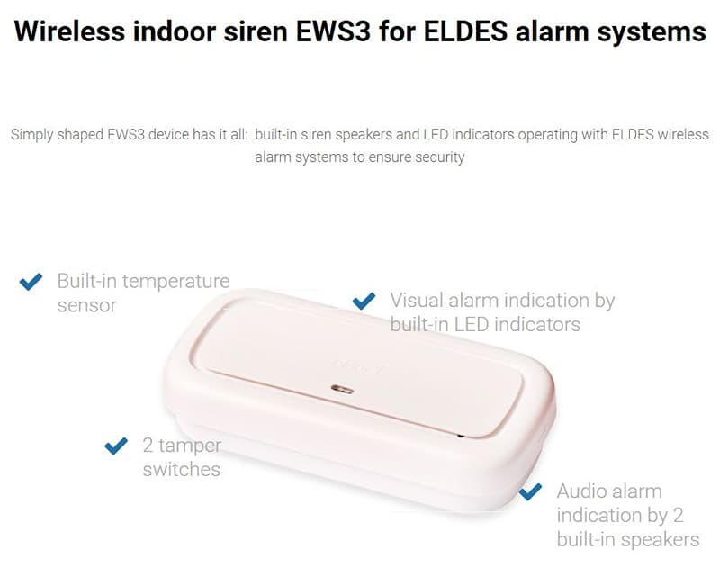 Fotografija proizvoda: EWS3 wireless indoor siren
