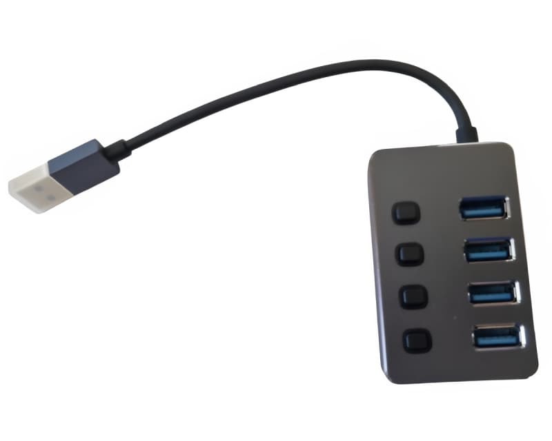 Fotografija proizvoda: USB 3.0 - HUB Superbrzi 4port USB 3.0 sa prekidačima
