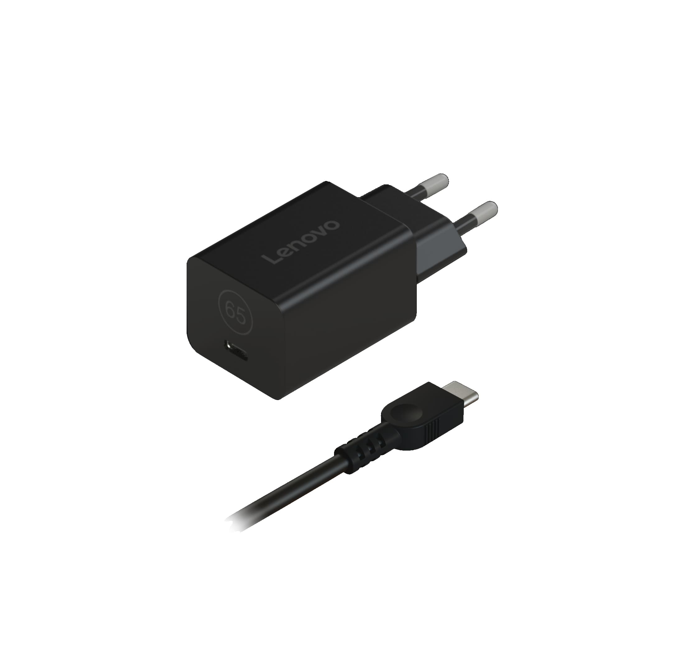 Fotografija proizvoda: Lenovo GaN Nano USB-C 65W punjac crni