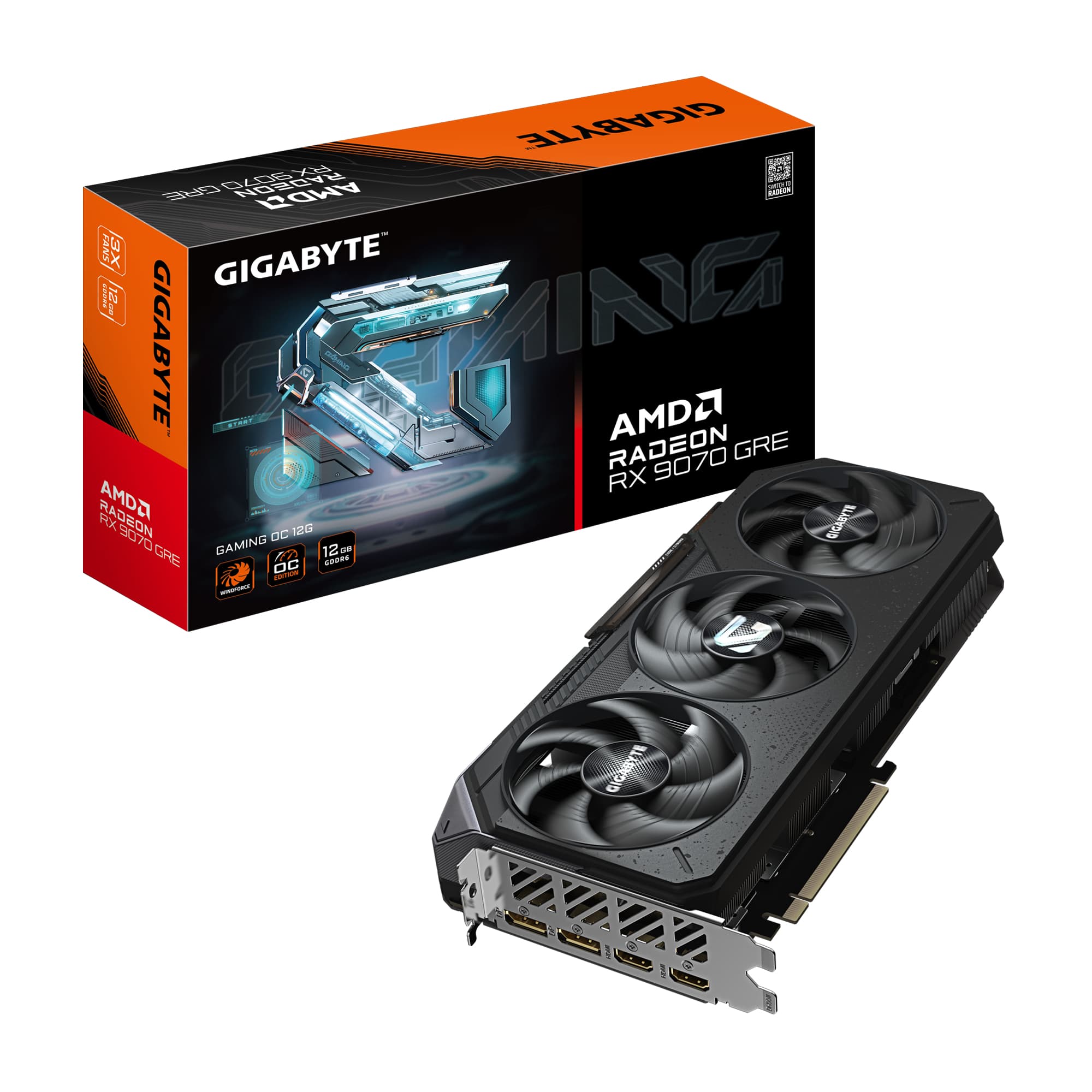 Fotografija proizvoda: AMD Radeon RX 9070 GAMING OC 12GB GV-R907GREGAMING OC-12GD rev. 1.0 grafička karta