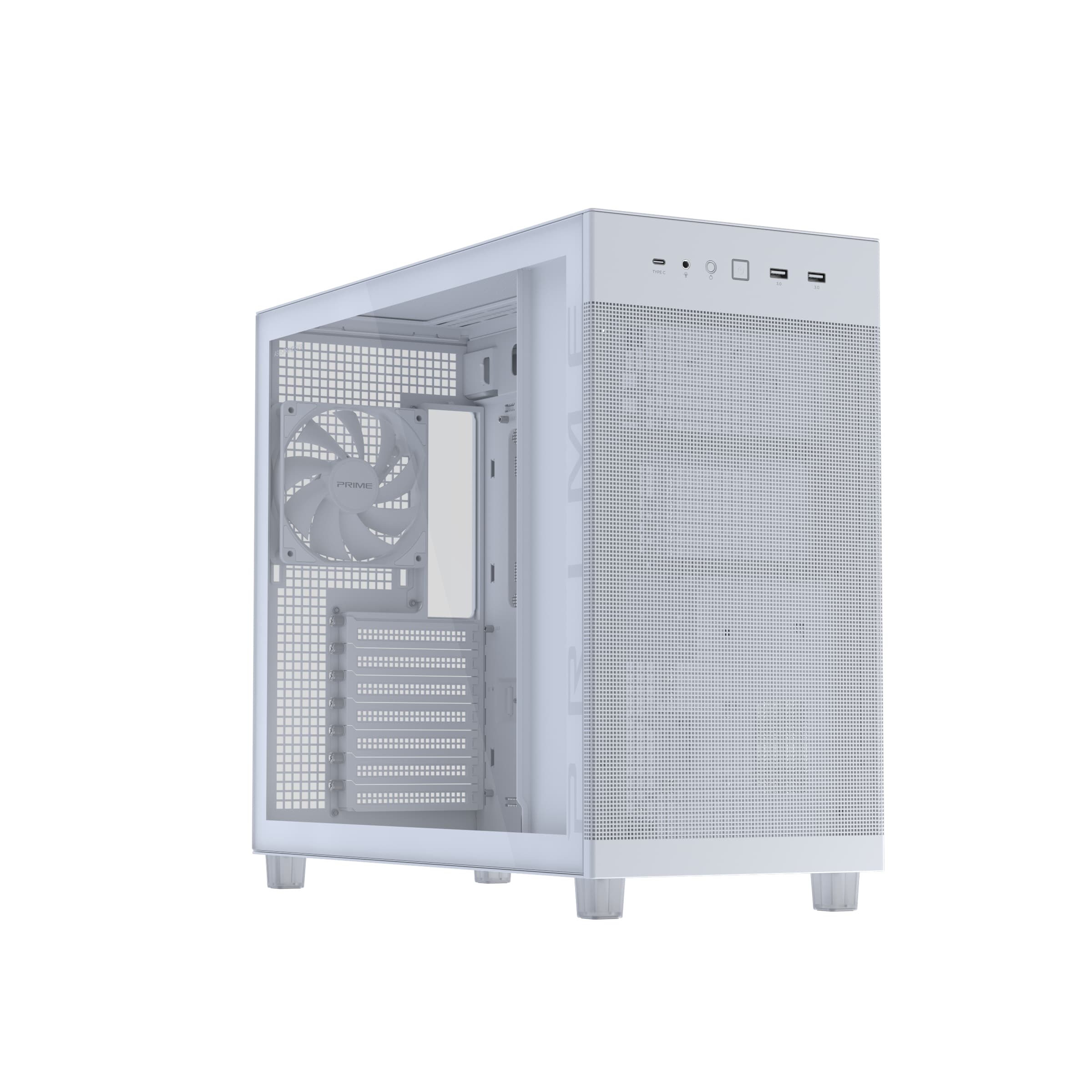 Fotografija proizvoda: PRIME AP303 TG WHITE micro-ATX kućište belo