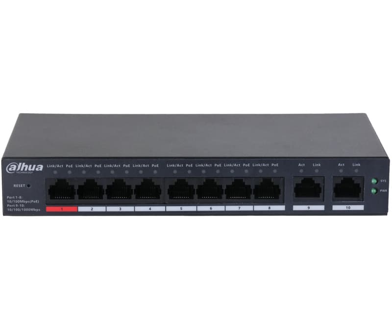 Fotografija proizvoda: CS4010-8ET-110 10-портни облачно управљан trabajni стони прекидач са 8-портним PoE
