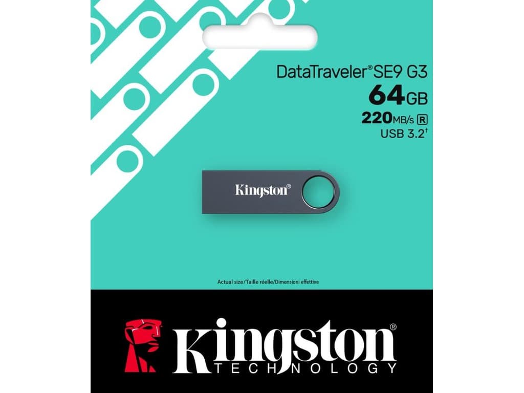 Fotografija proizvoda: USB memorija KINGSTON KE-U2X64-1AC/DataTraveler SE9 G3/64GB/USB 3.2