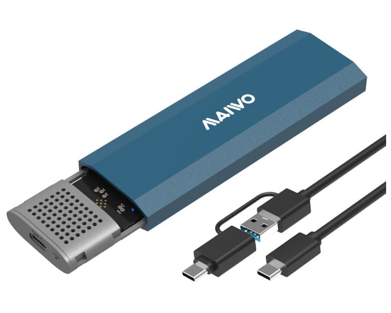 Fotografija proizvoda: Eksterno kućište USB-C 3.1 za M.2 NVMe/SATA aluminijum, K1690