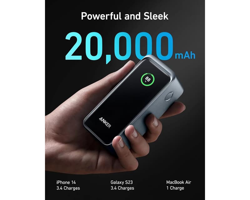 Fotografija proizvoda: Prime 20000mAh, 200W, Power Bank za laptop crni
