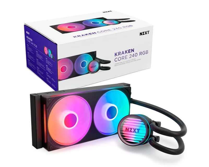 Fotografija proizvoda: Kraken Core 240 RGB vodeno hlađenje crno (RL-KR24C-B1)