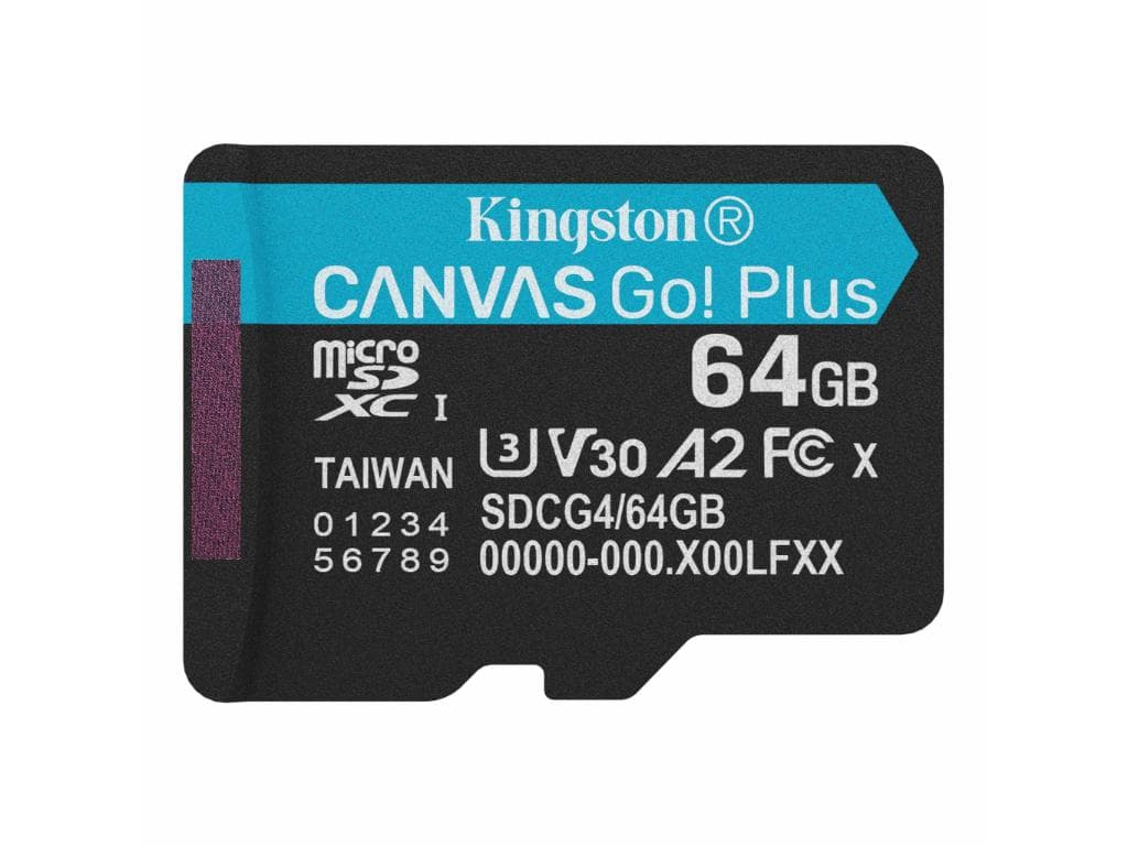 Fotografija proizvoda: Memorije kartice KINGSTON SDCG4/64GBSP/Canvas Go! Plus/microSD/200/100MB/s