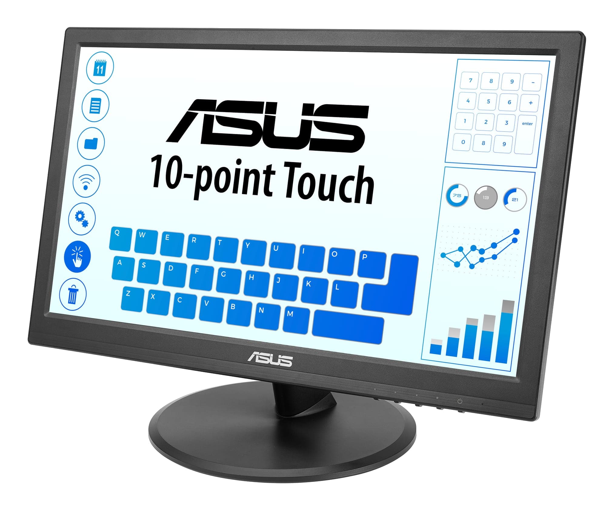 Fotografija proizvoda: Monitor ASUS VT169HE 15.6"/IPS,touch/1920x1080/60Hz/5ms GtG/VGA,HDMI/VESA/crna