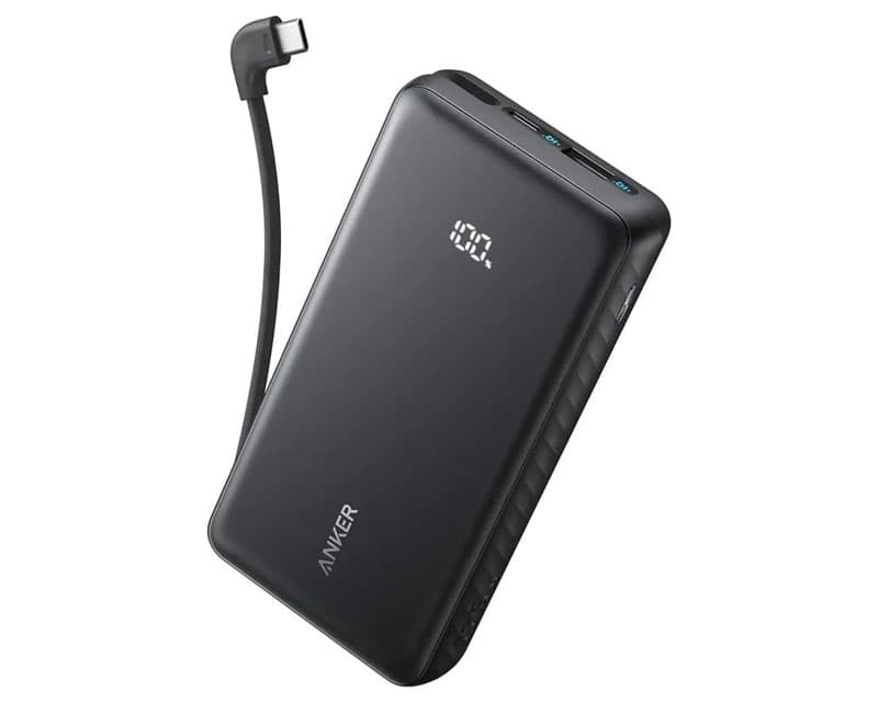 Fotografija proizvoda: Zolo 20000mAh, 22.5W, sa ugrađenim USB-C kablom, Power Bank crni