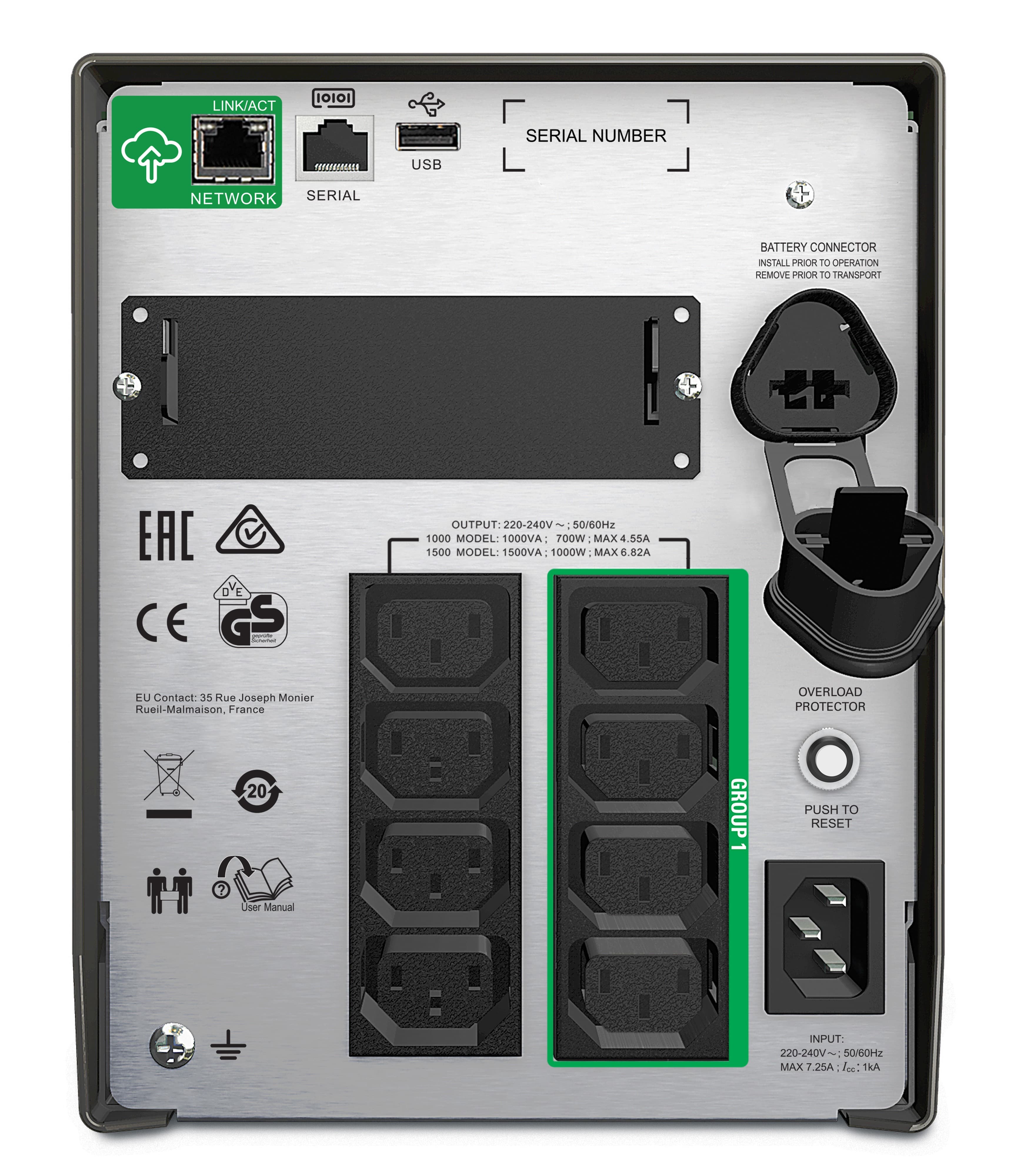 Fotografija proizvoda: UPS, APC, Tower, Smart-UPS, 1000VA, LCD, 230V, with SmartConnect