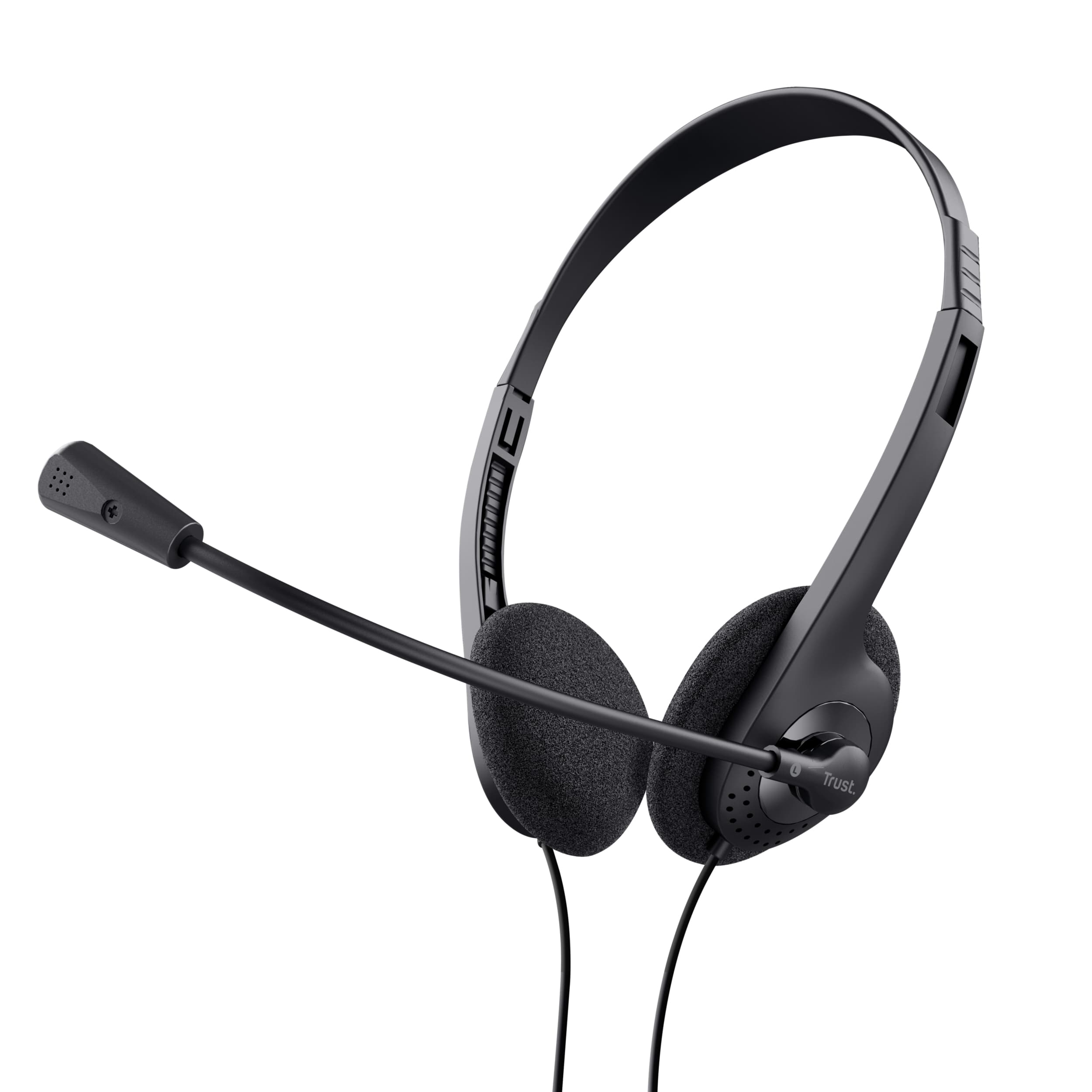 Fotografija proizvoda: Slušalice TRUST Primo Chat Headset žicne/3,5mm+2x3,5mm/crna