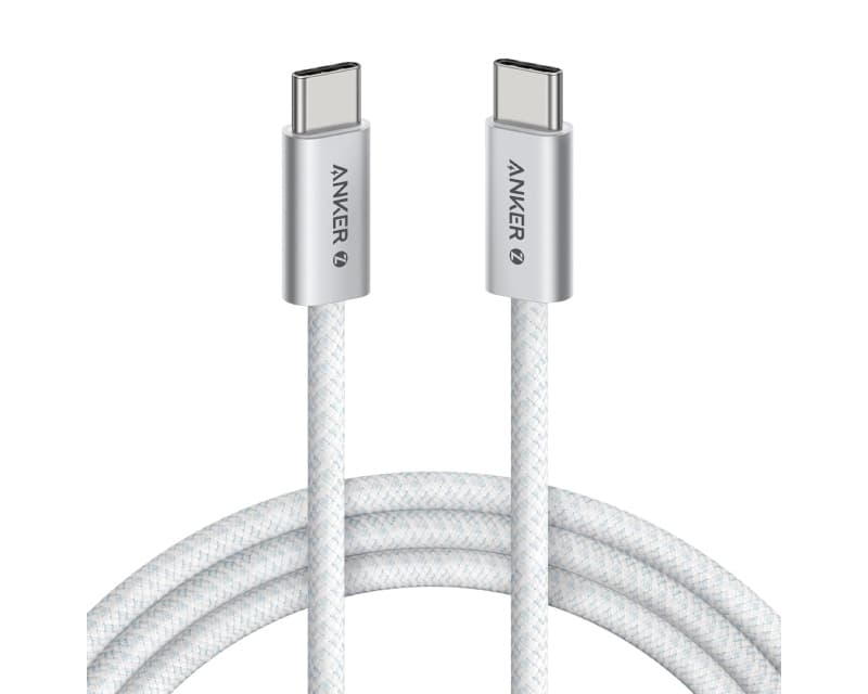 Fotografija proizvoda: Zolo USB-C kabl M/M 1m, za Apple, super brzo punjenje 240W/480Mbps, pleteni, beli