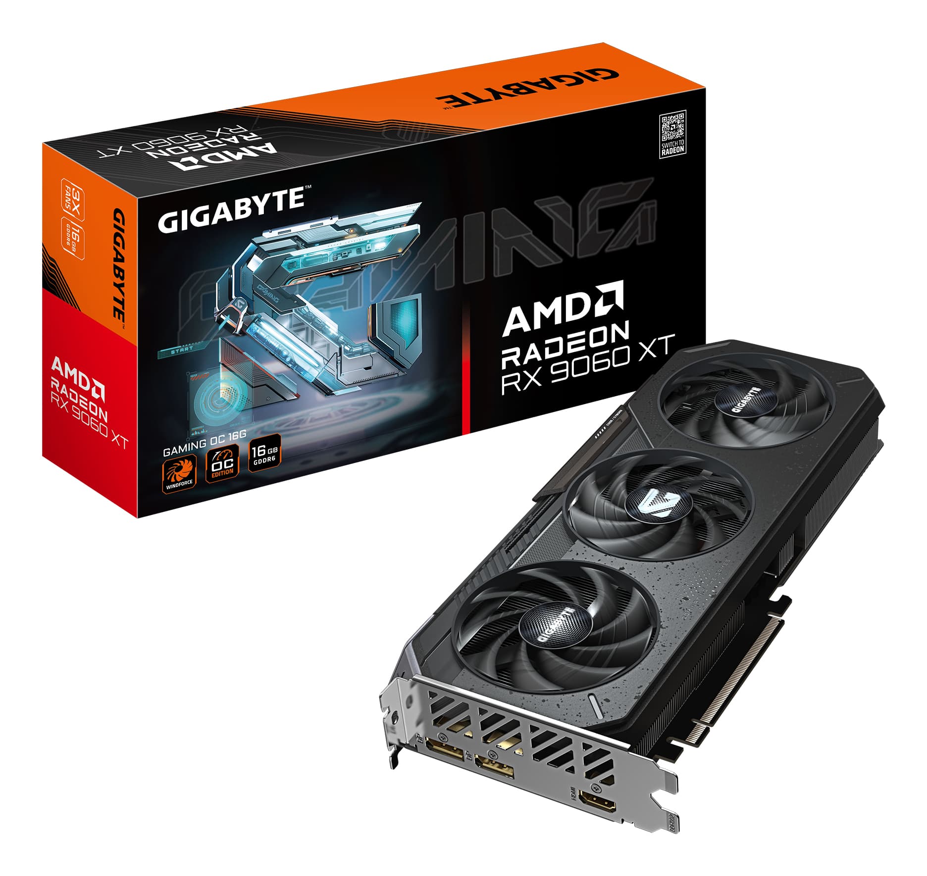 Fotografija proizvoda: Graficka karta GIGABYTE GV-R9060XTGAM OC-16GD AMD/16GB/GDDR6/128bit/crna