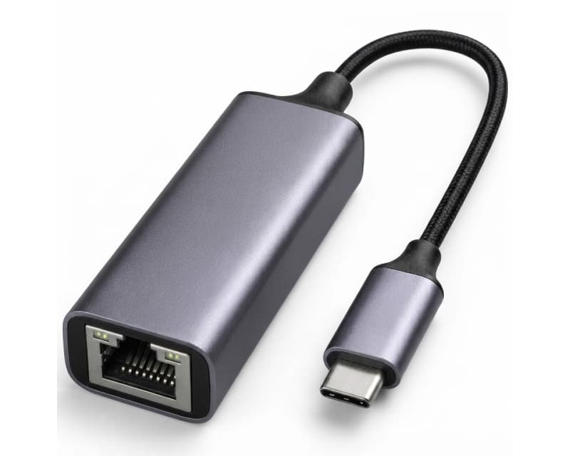 Fotografija proizvoda: Network Adapter USB 3.1 Type C (M) - Gigabit Ethernet RJ-45 (F) Black