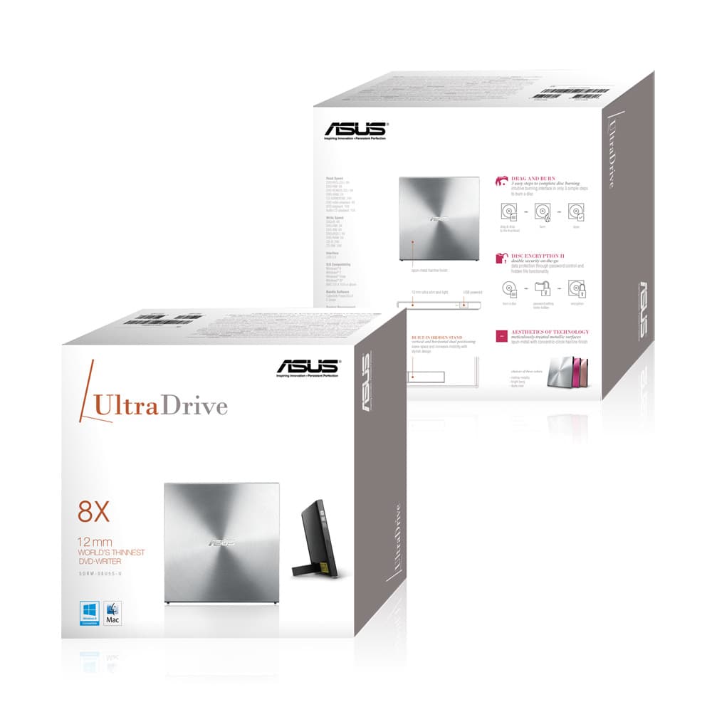 Fotografija proizvoda: SDRW-08U5S-U DVD±RW USB eksterni rezač srebrni