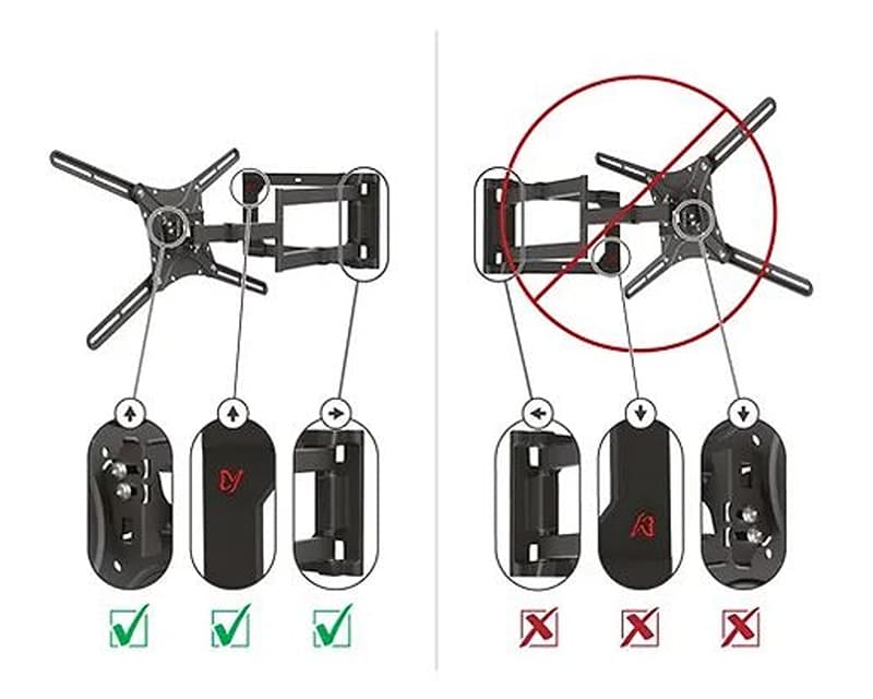 Fotografija proizvoda: 4400.B LCD TV zglobni zidni nosač do 86 inča za ravne i zakrivljene televizore