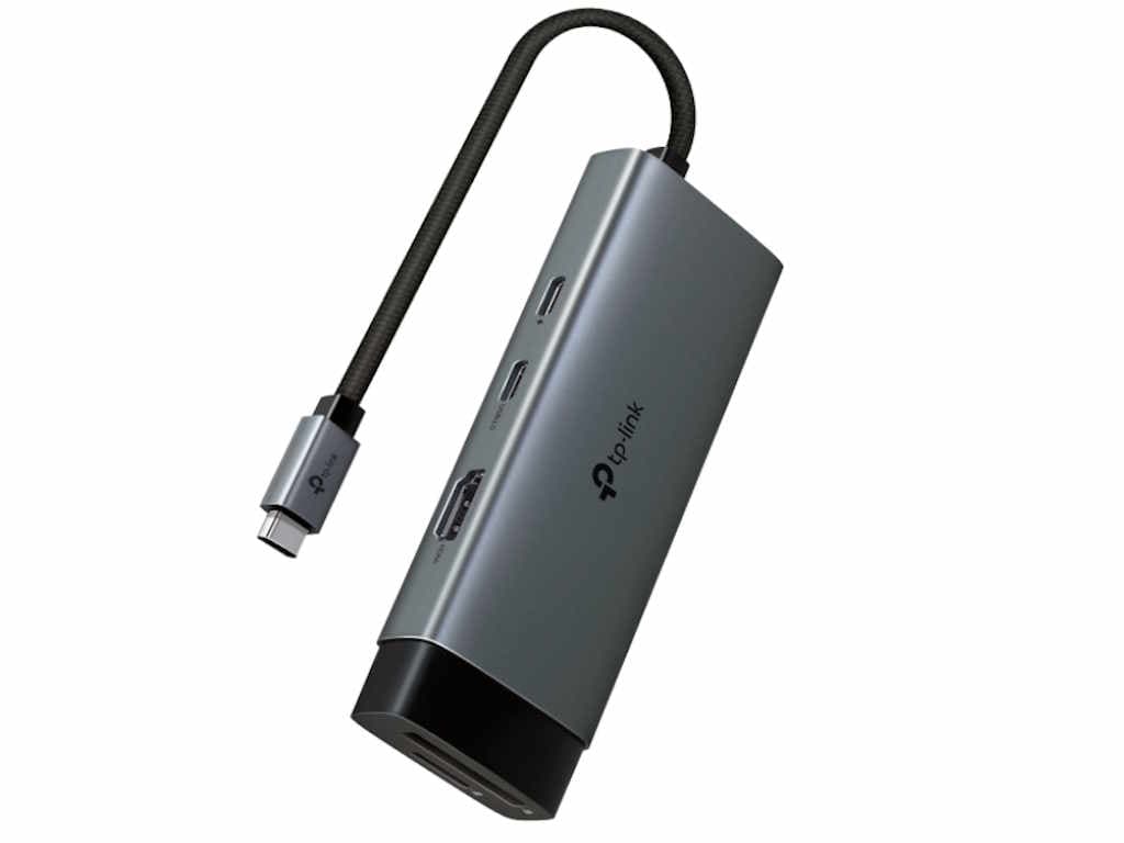 Fotografija proizvoda: Hub TP-LINK USB Type-C 7-Port Hub/1USB-C /1 HDMI 4K 60Hz Port,1×USB-C PD 100W Port,1×SD
