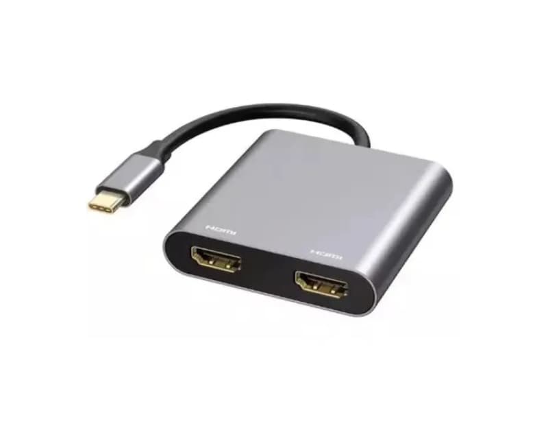 Fotografija proizvoda: Adapter USB 3.1 tip C (M) - 2 x HDMI