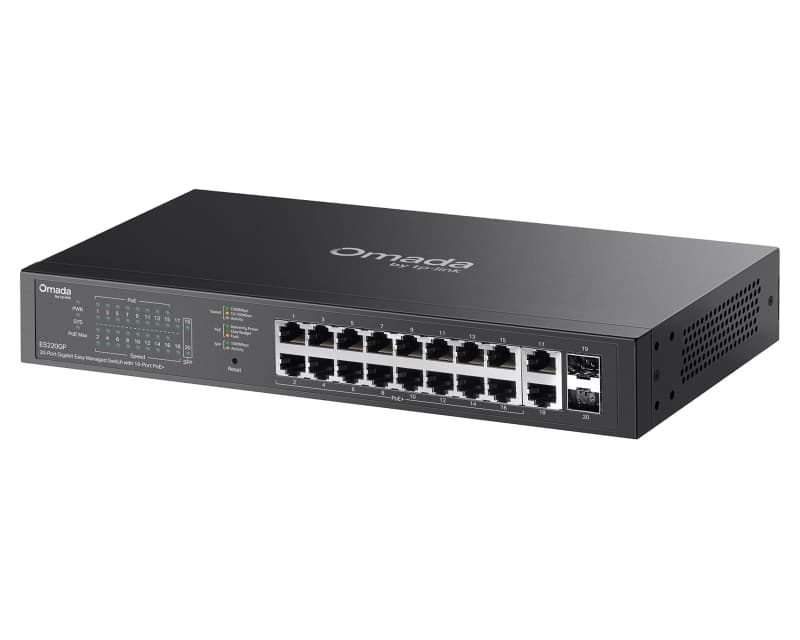 Fotografija proizvoda: ES220GP(UN) Omada 20-Port Gigabit lako upravljivi Switch sa 16-Port PoE+