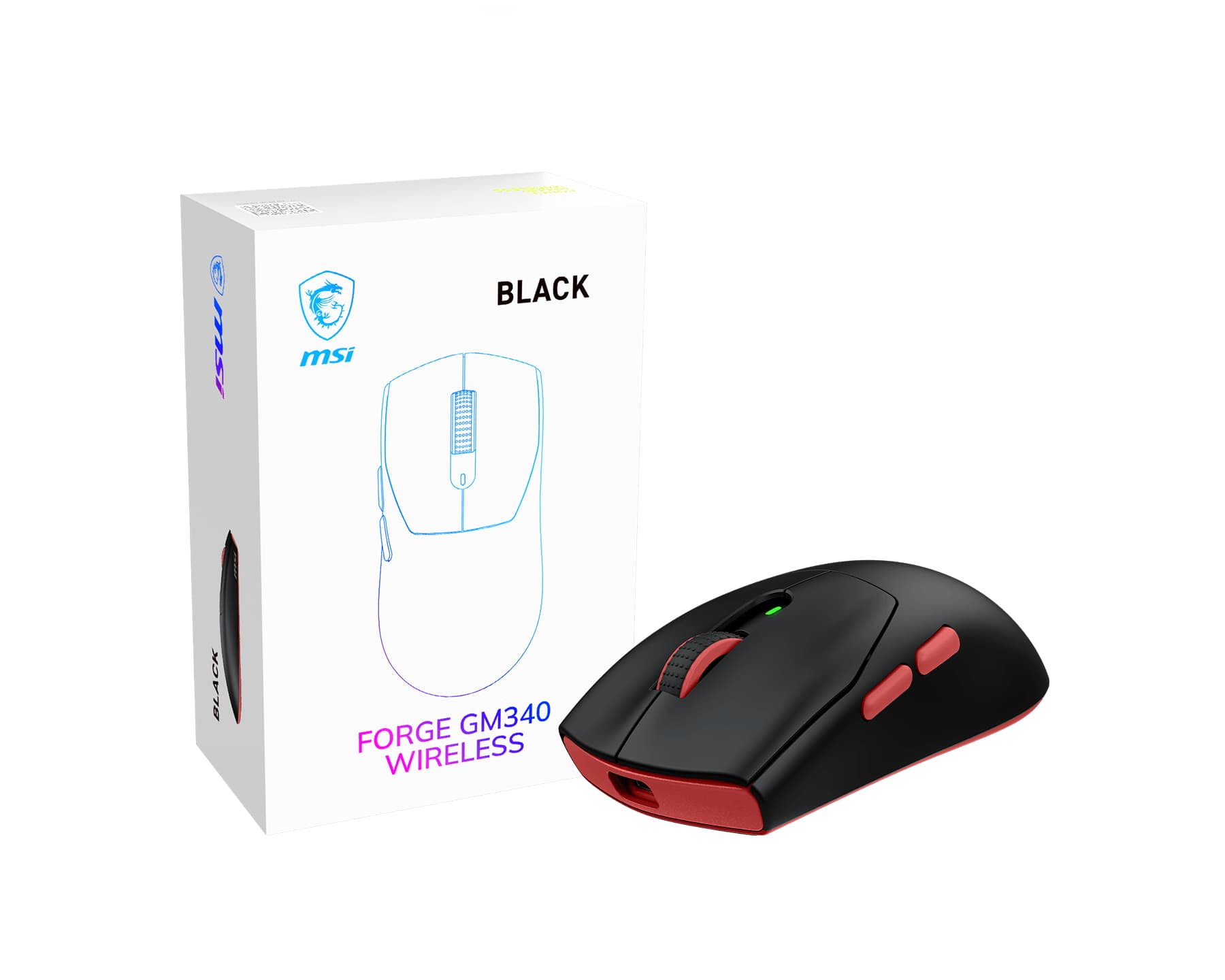 Fotografija proizvoda: FORGE GM340 W BLACK Gaming bežični miš crni