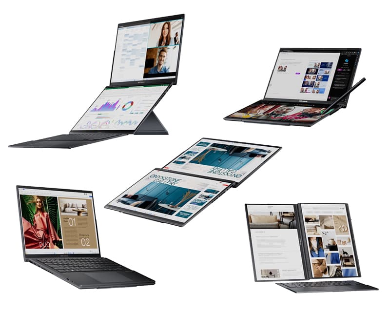 Fotografija proizvoda: Zenbook 14 DUO OLED UX8406CA-PZ042X (14 inča 3K OLED, Ultra 9 285H, 32GB, SSD 2TB, Win11 Pro) laptop outlet