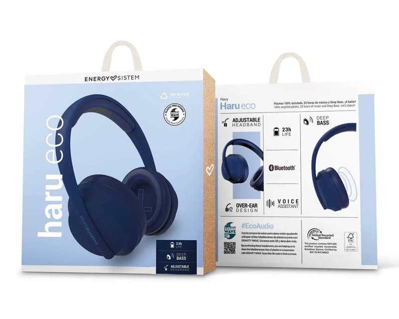 Fotografija proizvoda: Navy Haru ECO Bluetooth slušalice plave