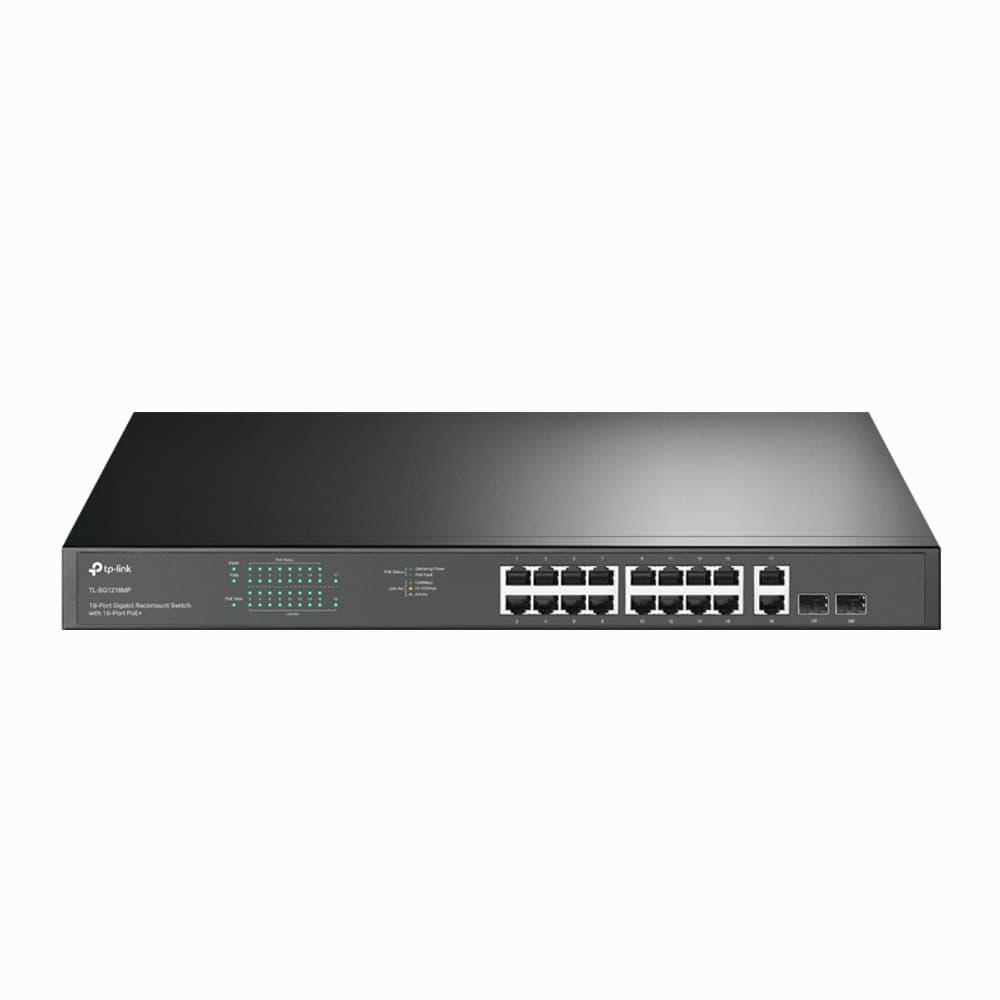 Fotografija proizvoda: Switch TP-LINK TL-SG1218MP Gigabit/18xRJ451Gbps/16-Port PoE+/ 2x combo gigabit SFP/Rackmount