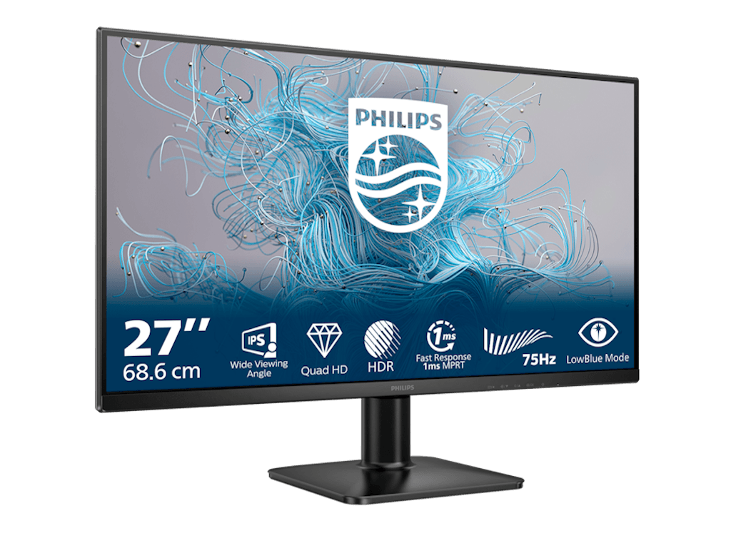 Fotografija proizvoda: Monitor PHILIPS 27E2N1500L/00 27"/IPS/2560x1440/75Hz/4ms GtG/HDMI,DP/Adaptive sync/VESA/crna