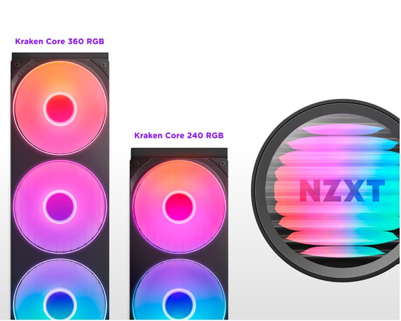 Fotografija proizvoda: Kraken Core 240 RGB vodeno hlađenje crno (RL-KR24C-B1)