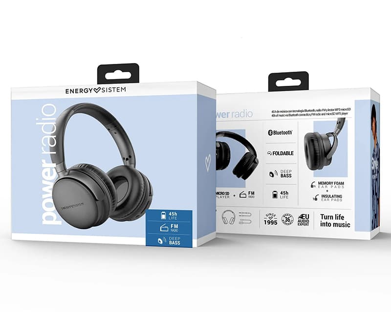 Fotografija proizvoda: Power Radio Space Bluetooth slušalice crne (M45531)