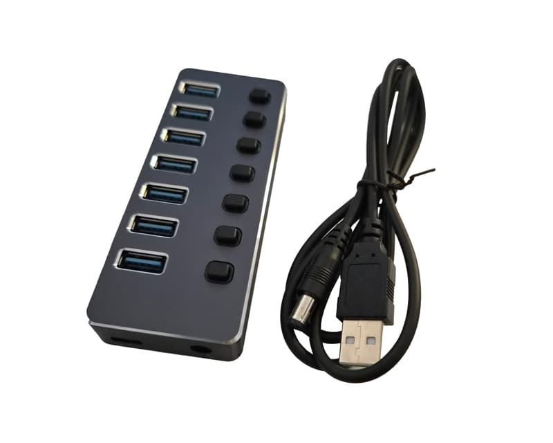 Fotografija proizvoda: USB 3.1 tip C - HUB Superbrzi 7port USB 3.0