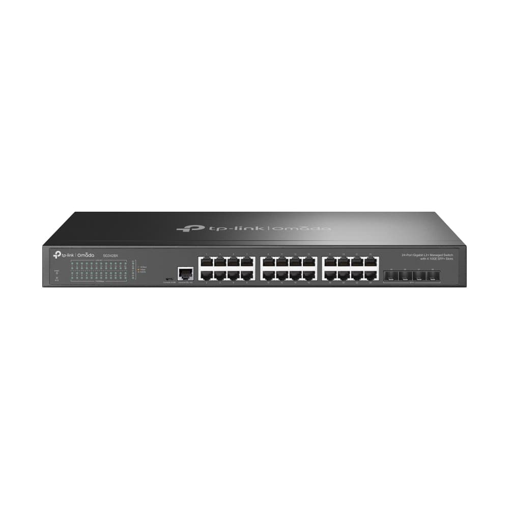 Fotografija proizvoda: Switch TP-LINK TL-SG3428X Gigabit 24xGlan/4 10G SFP+/1 RJ45 Console Port/1 Micro-USB Console Port